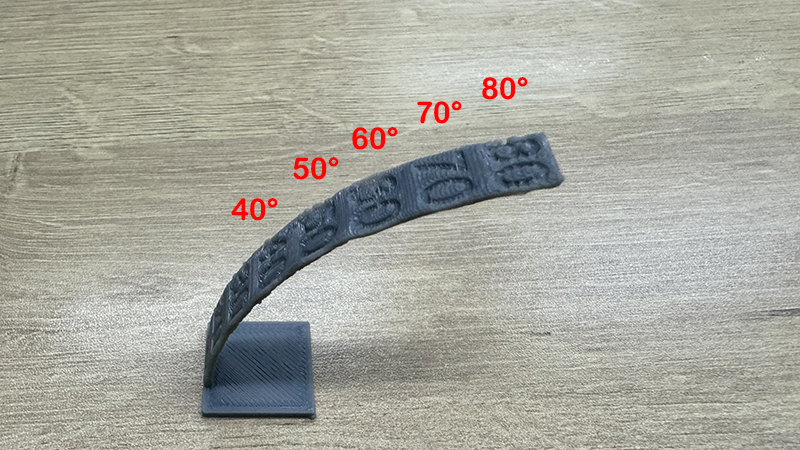 3D printing overhang test