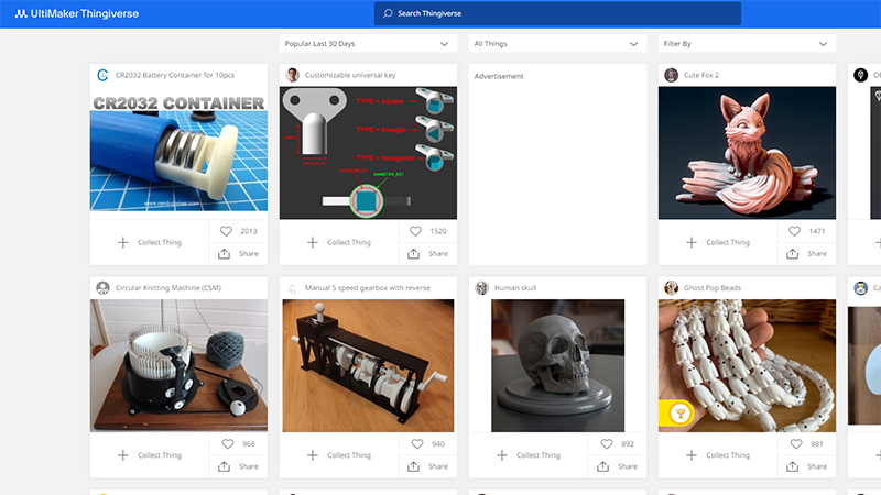 Thingiverse 3D Printing